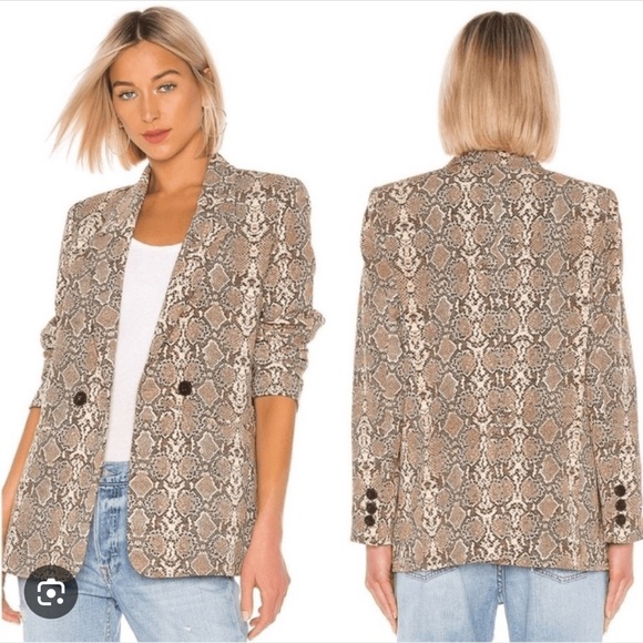 Anine Bing Madeline Blazer in Python, size M - Picture 9 of 10